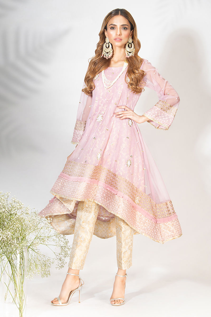 Flamingo Pink Printed Plus Size Cotton Suit – Maharani, 60% OFF